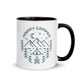 "Happy Camper" Ceramic Mug with Colorful Accents